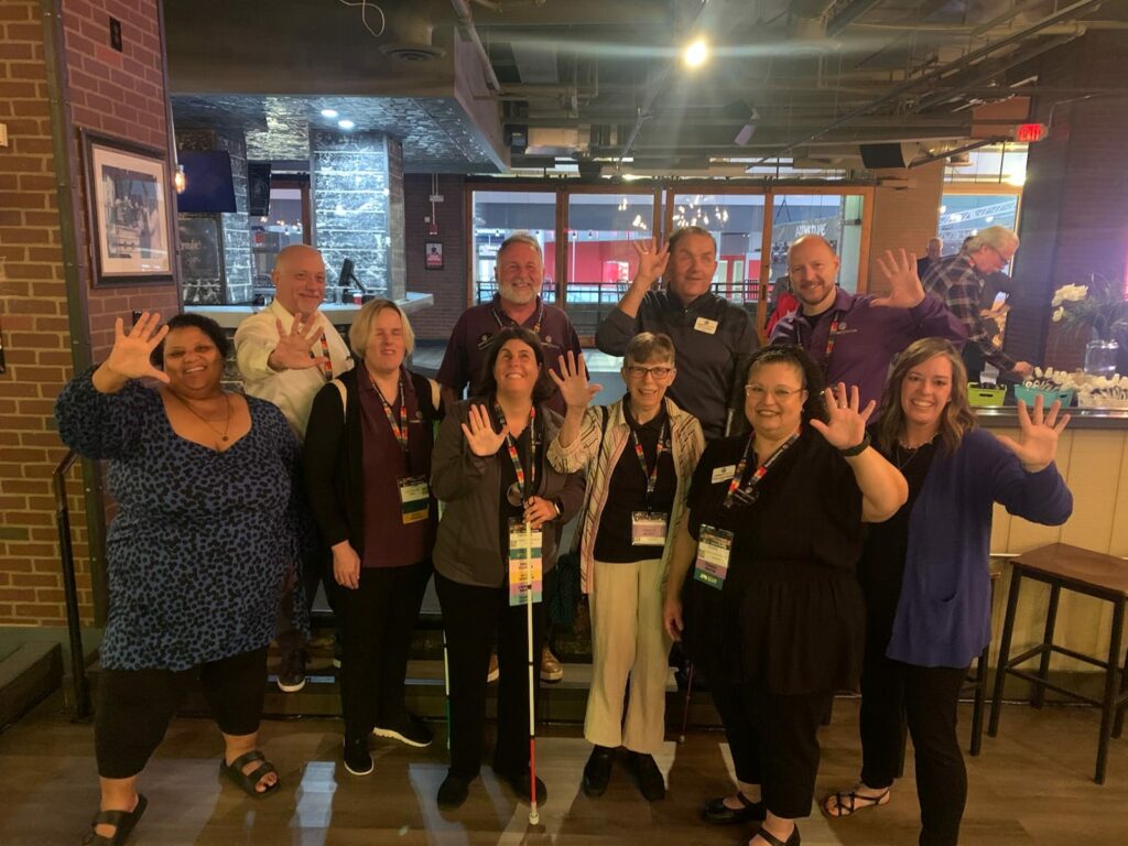 APH ConnectCenter team members from left to right: Amber Bland, Tony Susnick, Lori Scharff, Alan Lovell, Katie Frederick, Pris Rogers, Richard Rueda, Olaya Landa-Vialard, Lee Huffman, and Melisa Matthews