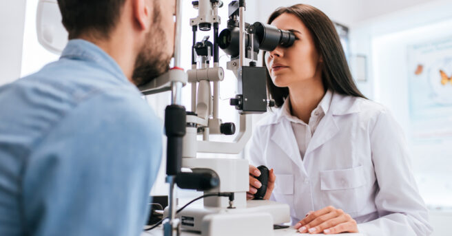 Person getting an eye exam